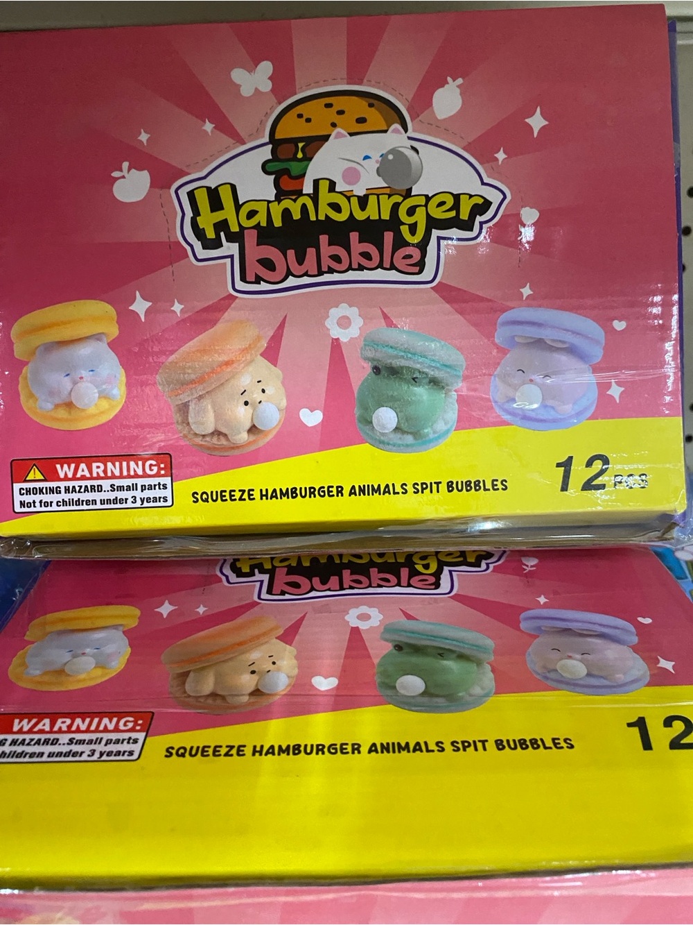 Squishy hamburger bubble bundle 12 pieces